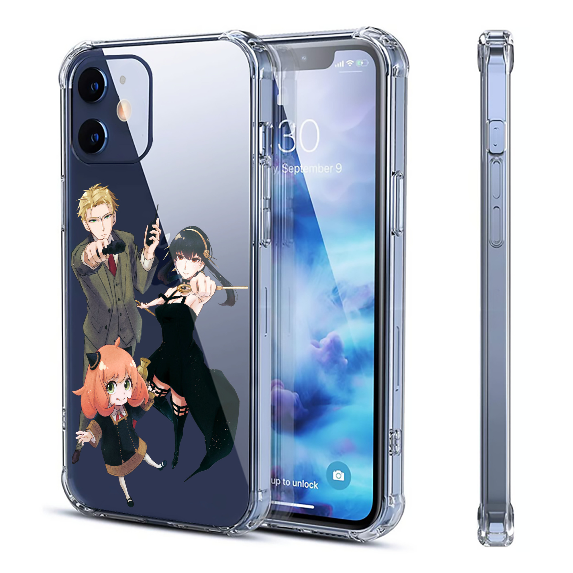 （画像用） SPY×FAMILY间谍家家酒 【iPhone 12シリーズ対応】透明スマホケース（クリアソフトケース）